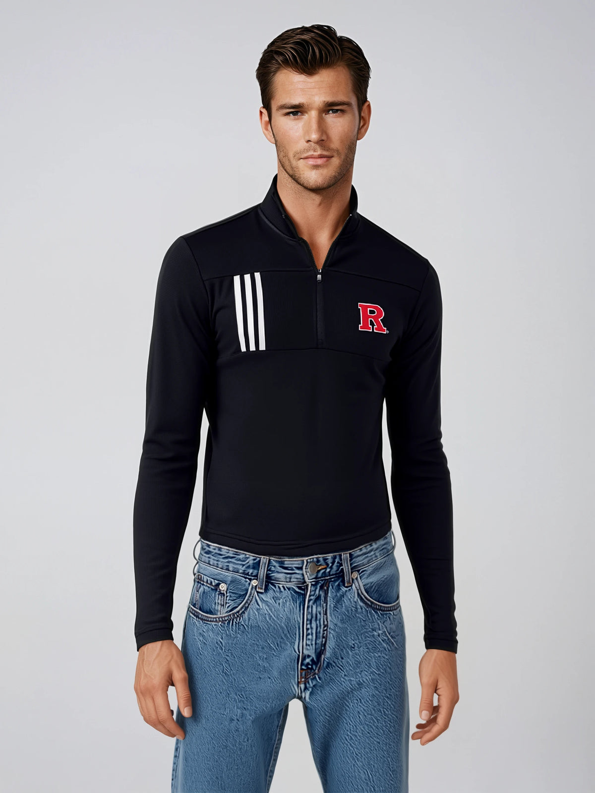 Embroidered "R Bar" Adidas Quarter Zip