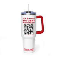 40oz Vacuum Tumbler – Knight & Day Logo Insulated Travel Mug Printify rutgers merchandise and apparel