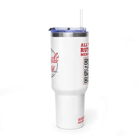 40oz Vacuum Tumbler – Knight & Day Logo Insulated Travel Mug Printify rutgers merchandise and apparel