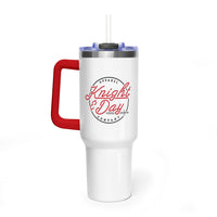 40oz Vacuum Tumbler – Knight & Day Logo Insulated Travel Mug Printify rutgers merchandise and apparel