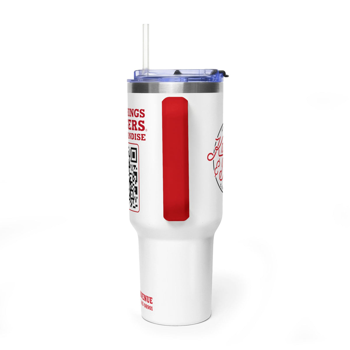 40oz Vacuum Tumbler – Knight & Day Logo Insulated Travel Mug Printify rutgers merchandise and apparel