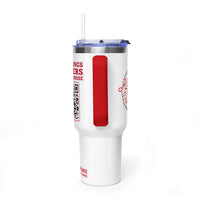 40oz Vacuum Tumbler – Knight & Day Logo Insulated Travel Mug Printify rutgers merchandise and apparel