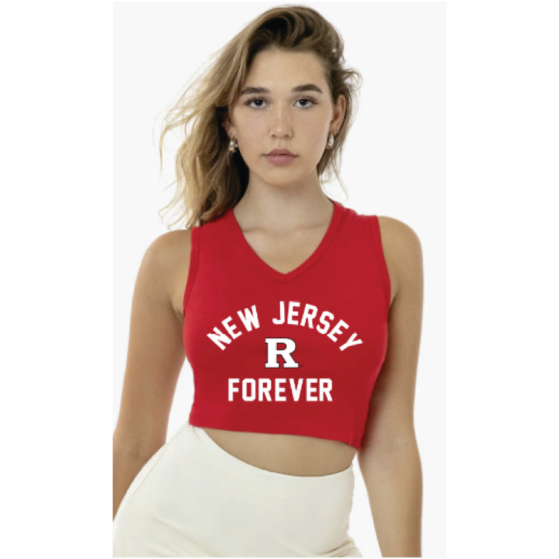 Women's NJ Forever V-Neck Crop Tank