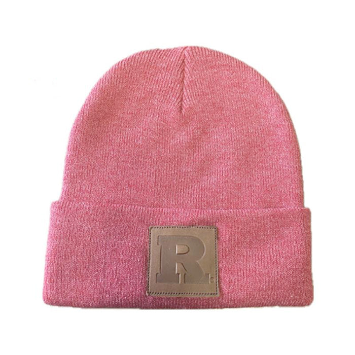 Cuffed Beanie with Leather Patch