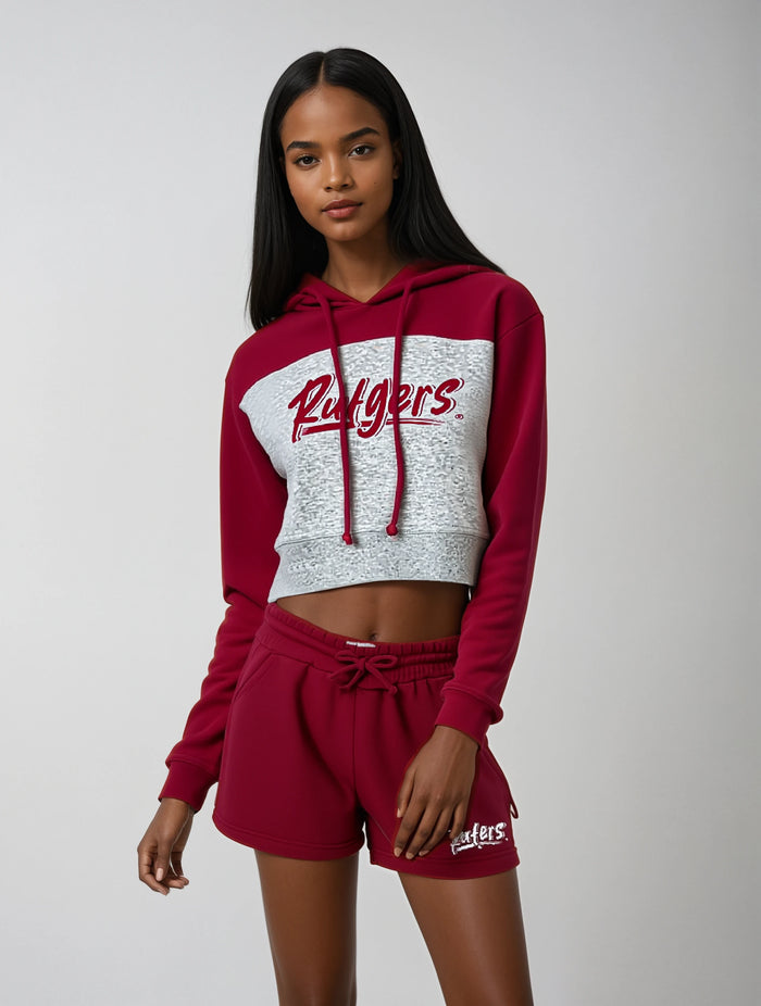 Rutgers Cropped Fleece Hoody