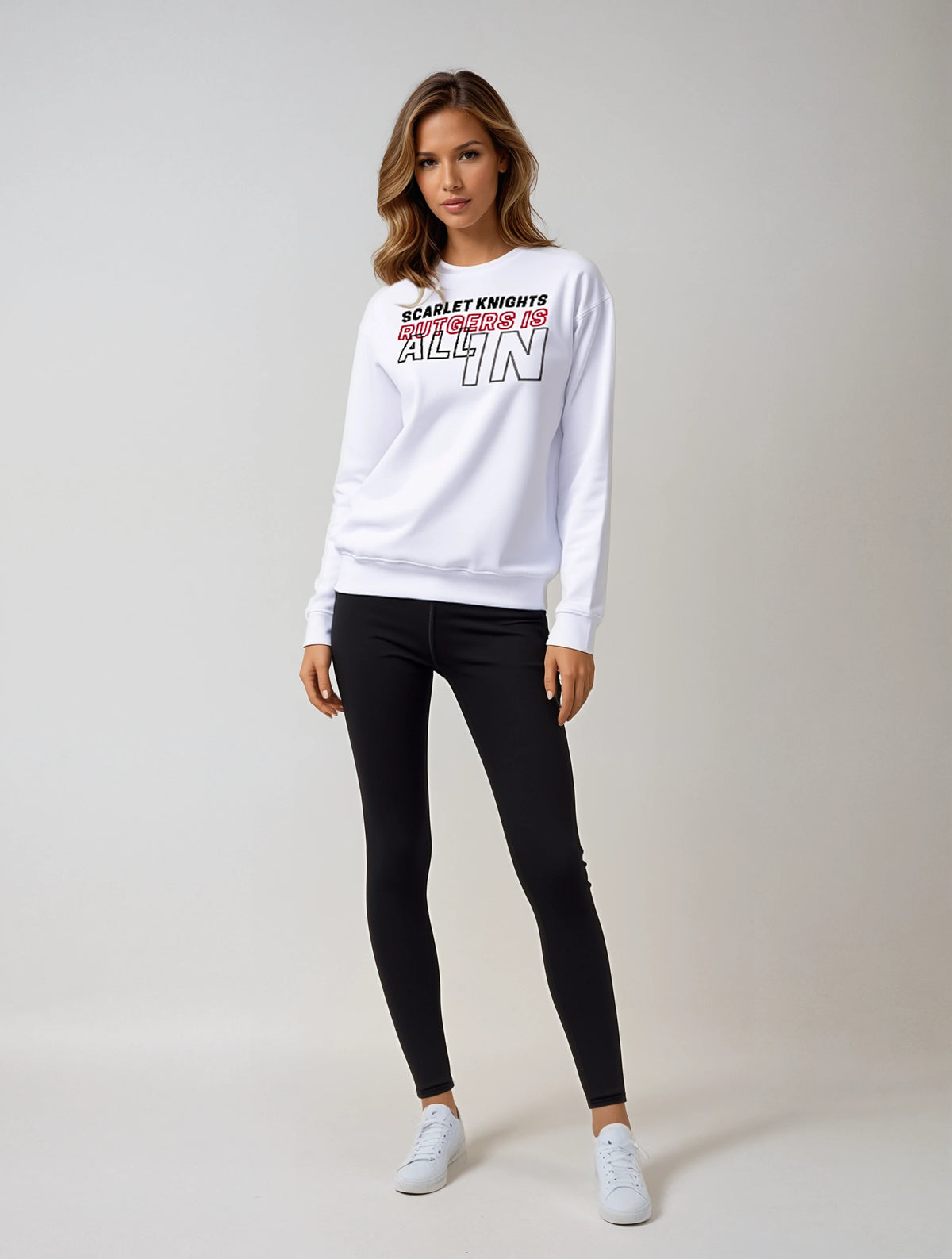 Rutgers Is All In Crewneck Fleece