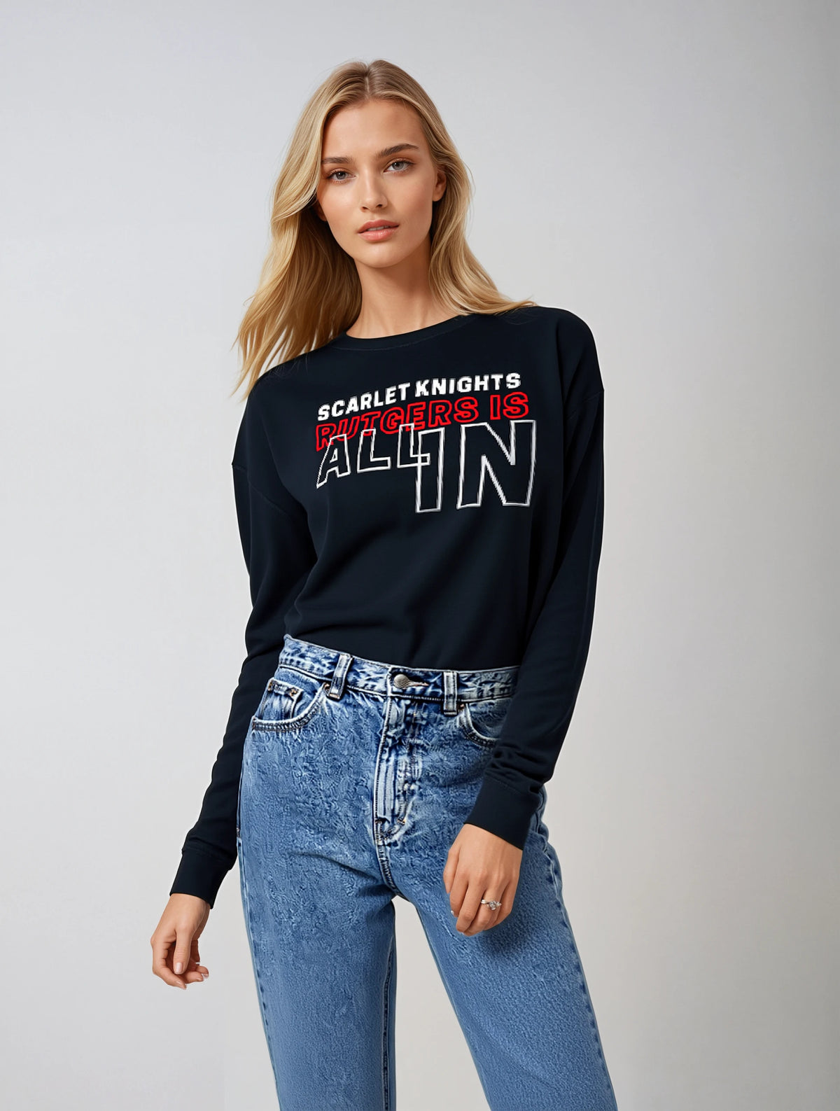 Rutgers Is All In Crewneck Fleece