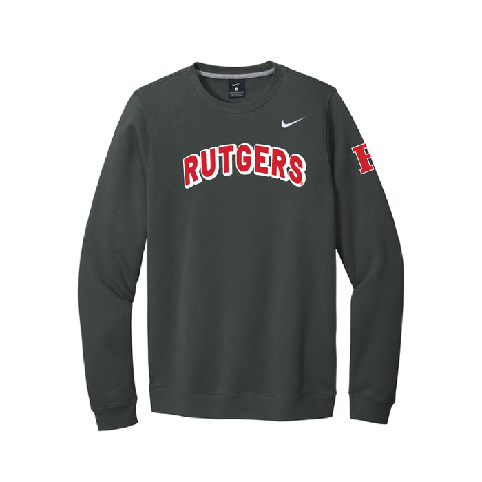 Rutgers Nike Club Crewneck Fleece