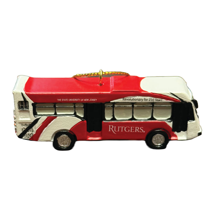 Rutgers Bus Christmas Ornament