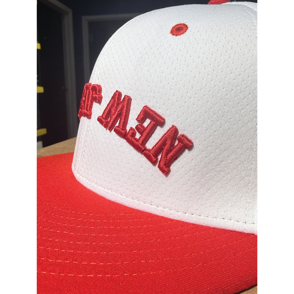 Upside Down New Jersey Fitted Hat